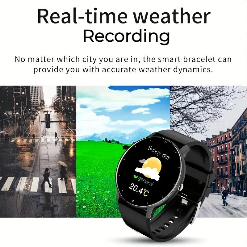 PEJE 1.28'' Fitness Smartwatch for Android and iPhone Smart Watches for Men (Answer/Make Calls), Waterproof Fitness Tracker