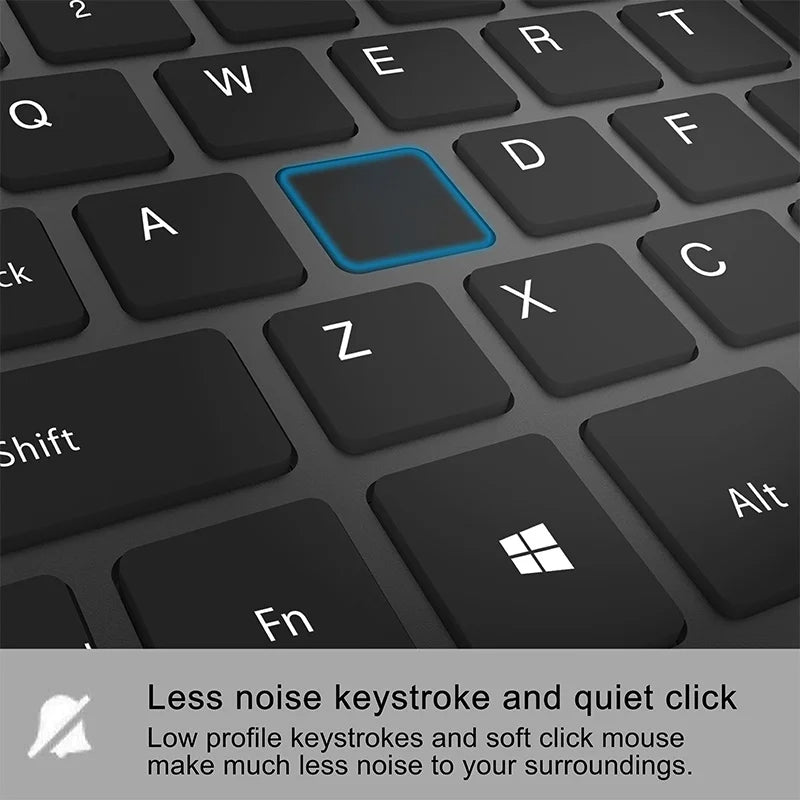 Jomaa Russian Spain Wireless Keyboard and Mouse Combo 2.4G Full Size Silent Button Keyboard Mouse Set for Laptop PC Computer