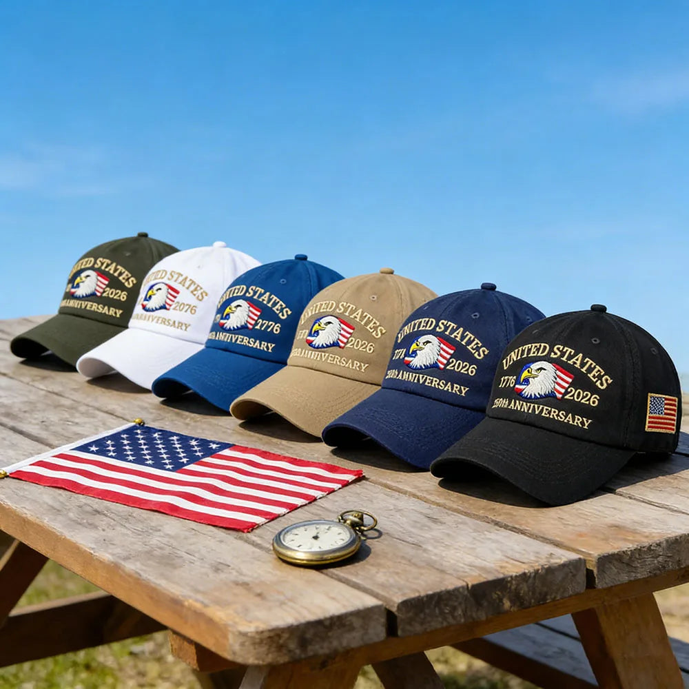 ABLECAP Unisex Dad Hat with USA Eagle Embroidery 250th Anniversary Outdoor Sunscreen Baseball Cap for Men And Women