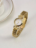 New Women Watch High-end Feel Gold Steel Strip Simple Temperament Ancient Style Ladies Fashion Quartz Wristwatches