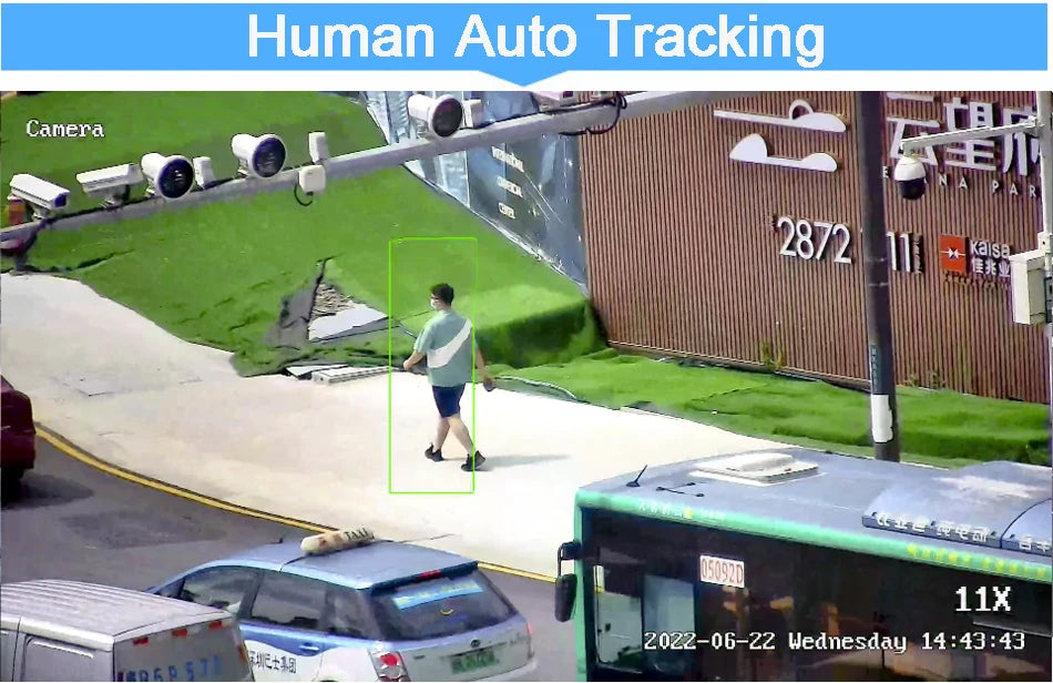Laser Infrared Metal Auto Tracking Cruise 8MP 4K 54X Optical Zoom 360° Audio ONVIF POE PTZ Speed Dome Surveillance IP Camera
