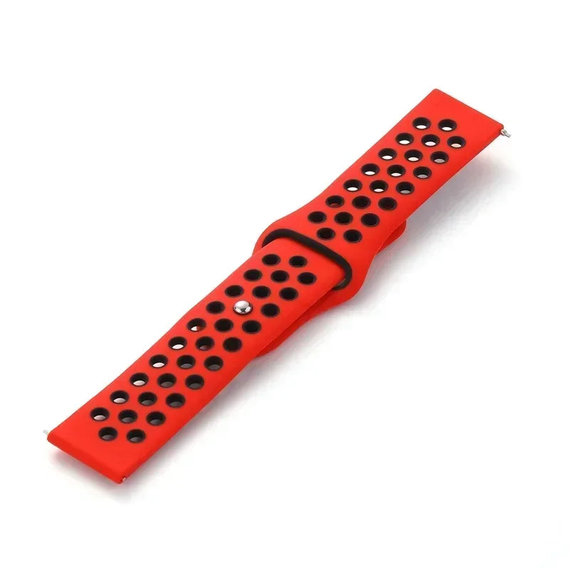 20mm/22mm Watch strap For Amazfit GTS 4-3-2e Mini/GTR 4-3-2 47mm/GTR 2e/stratos 3 sport Silicone Bracelet Amazfit Bip 6/5/3 pro
