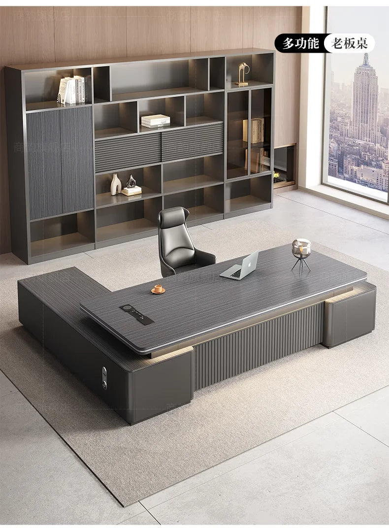 Designer Modern Computer Desk Luxury Office Table Organizer Ideal Gaming Space Office Enhancement Muebles Oficina Decoration