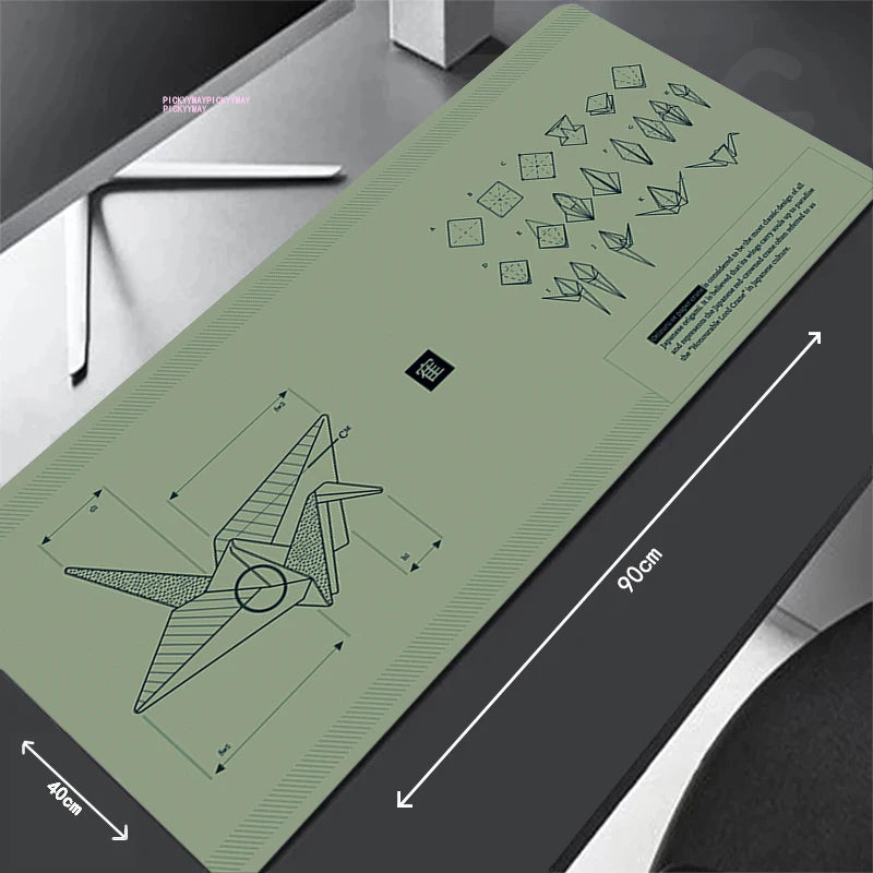 Paper Crane Large Mousepad Gamer Mousepads Keyboard Mat Desk Rug Waterproof Pc HD Desk Mats Company Mouse Pad For Gift