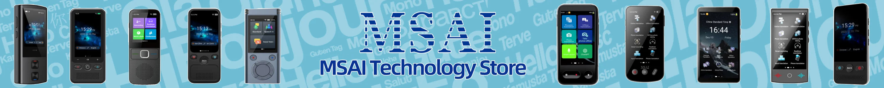 MSAI T11 Translator 138 Languages for Travel Real-time 17 Languages Offline Translation Photo 75 Languages 1500mAh 1+8GB
