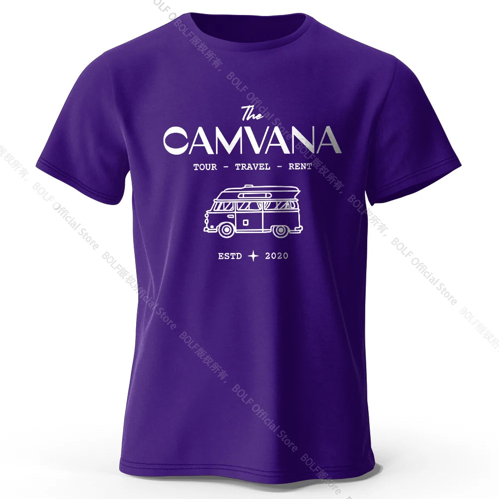 The Camvana Printed T-Shirt 100% Cotton Oversized Abstract Graphic Tees for Men Women Summer Tops Y2K Streetwear