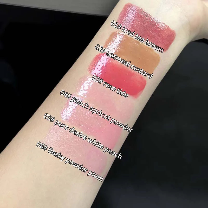 Shimmer Lip Jelly Pen Moisturizing Mirror Water Light Solid Lip Gloss Film-forming Non-Fading Gloss Lipstick Long-lasting Makeup