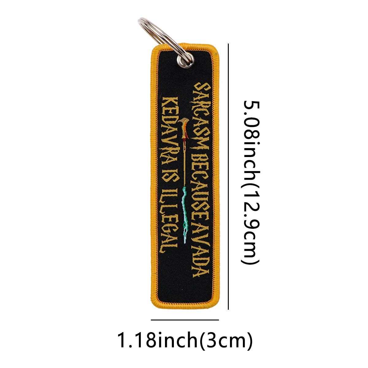 Music Is My Drug Embroidery Keyring Quotations Key Tag For Cars Backpack Keychain Black Fashion Accessories Gifts for Friends