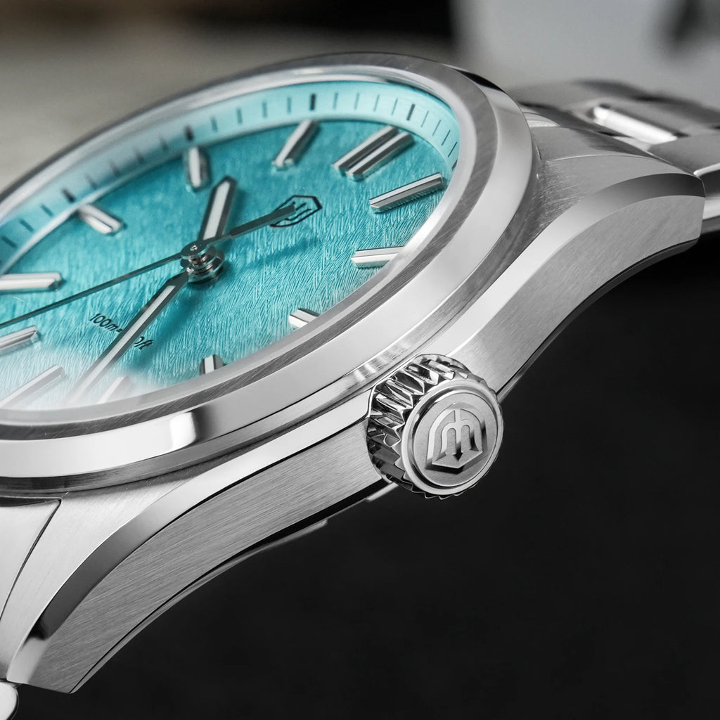 Watchdives New WD0003B ‌Aventurine Dial Watch VH31 Sweep Movement Sapphire Crystal Luminous 100m Waterproof 36mm Vintage Watche