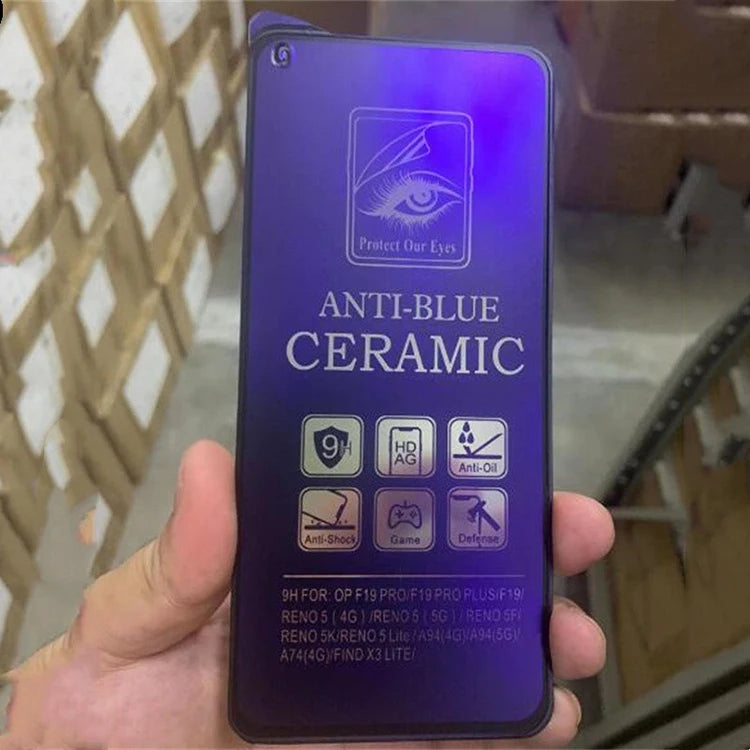 10pcs Ceramics Film Matte Screen Protector Anti Blue Ray Anti-Shock For iPhone 17 Air 16 Pro Max 16E 15 Plus 14 13 12 11 XS