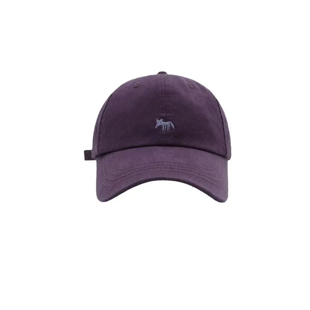 Retro Embroidered Embroidery Baseball Cap Animals Peaked Cap Canvas Baseball Hat Sunscreen Hat Cotton Sun Hat Girl