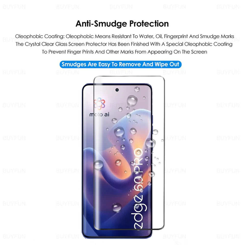 9H Curved Glass For Motorola Edge 60 Pro Screen Protector Moto Edge60 Fusion Tempered Glass MotoEdge60 5G 2025 Phone Camera Film