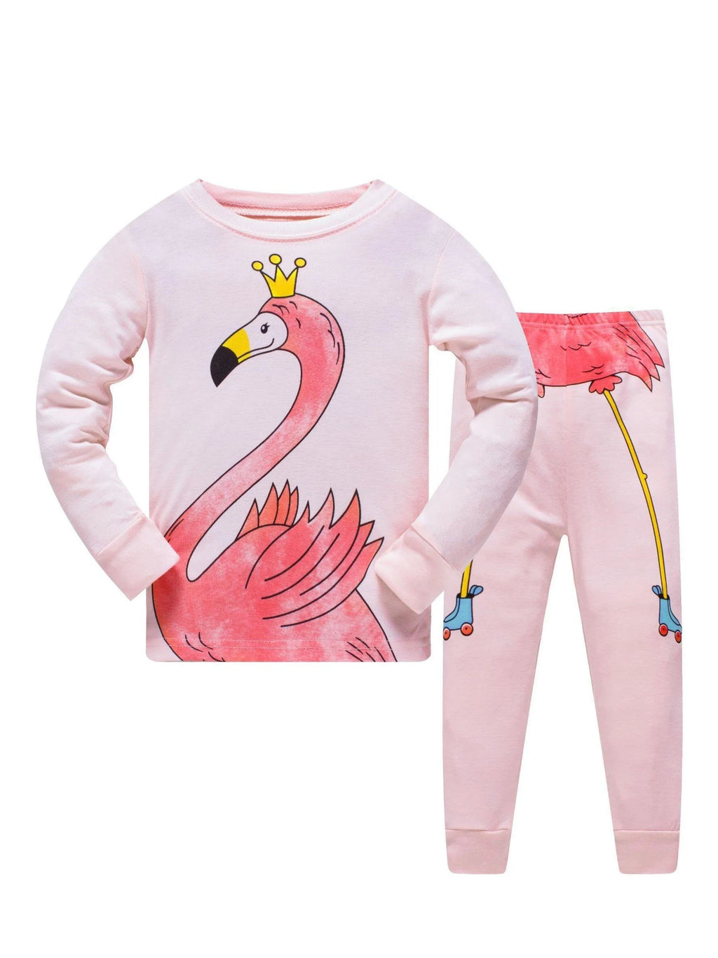 2pcs Boys Casual Crew Neck Animal Print Pajama Sets
