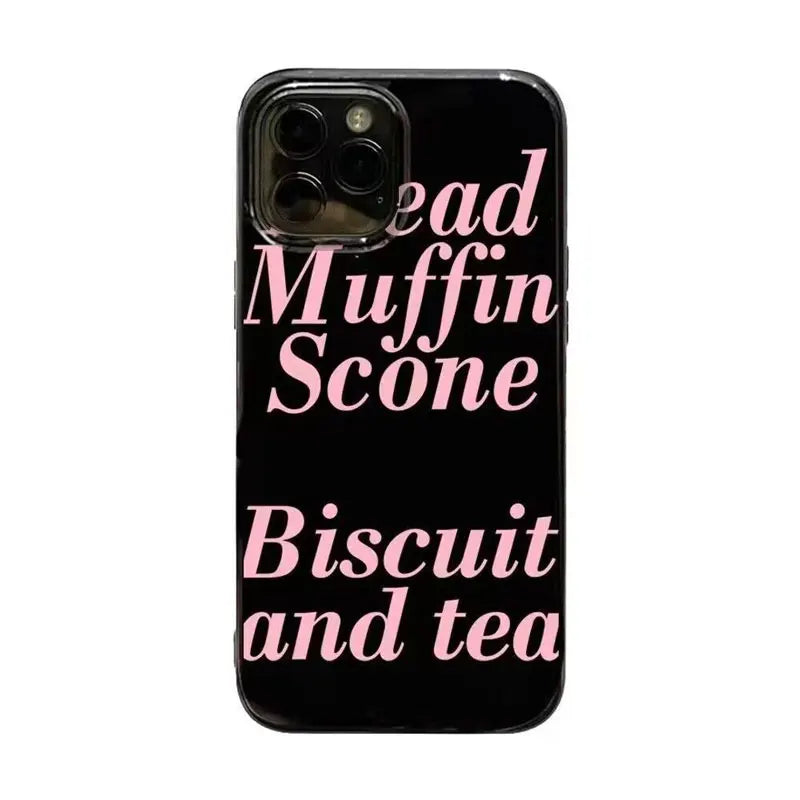 New Simple Pink English Pattern Phone Case For iPhone 16 15 11 13 14 12ProMax XR XS 78Plus MINI Shockproof Silica Gel Phone Case