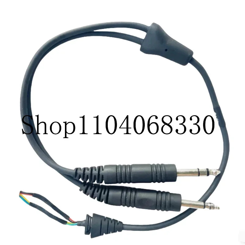 Double Plug Cable for Bose A20 Aviation Headset Stereo 6.3mm 5.2mm