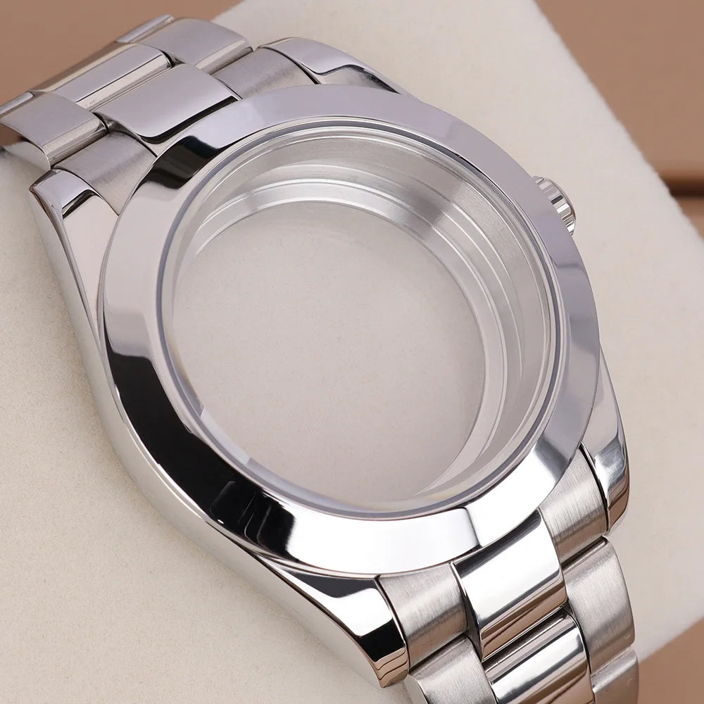 39mm/36mm Fluted Watch Case Sapphire Glass For Datejust Air King Oyster NH35 NH36 NH38 NH34 NH70 Miyota8215 8205 Movt 28.5mmDial