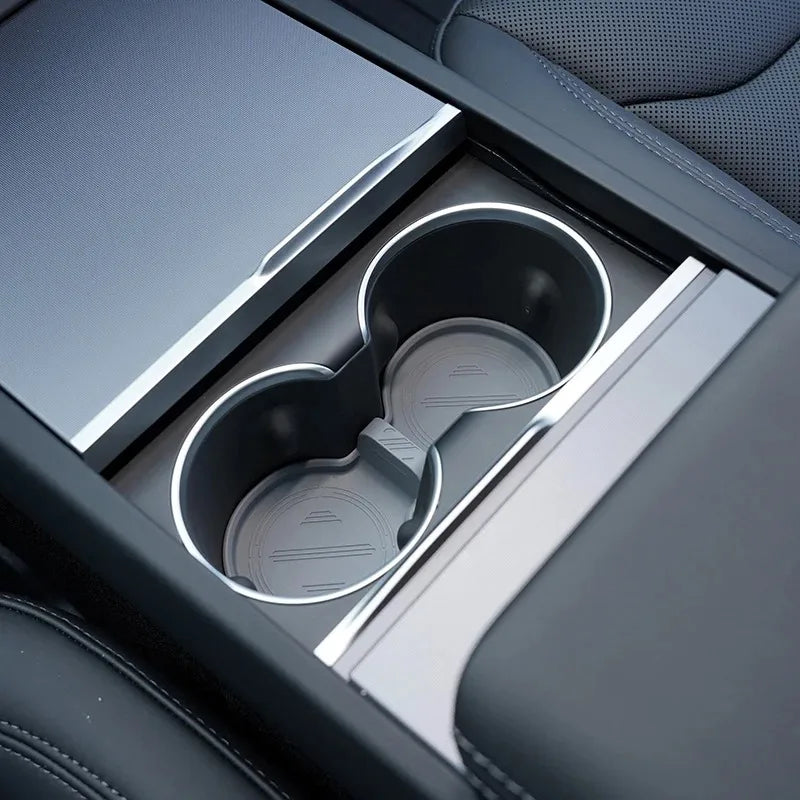 For Tesla Model 3 Highland 2024 Model X S Water Cup Holder Mats Upgraded Drink Insert  Non-slip Coaster Model3 Pad Accessories