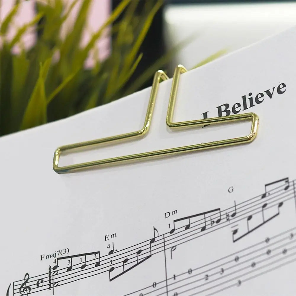 Metal Music Book Clips Hollow Out Page Holder Pianos Stands For Speech Draft Cooking Recipe Magazines Newspapers Song Book Clips