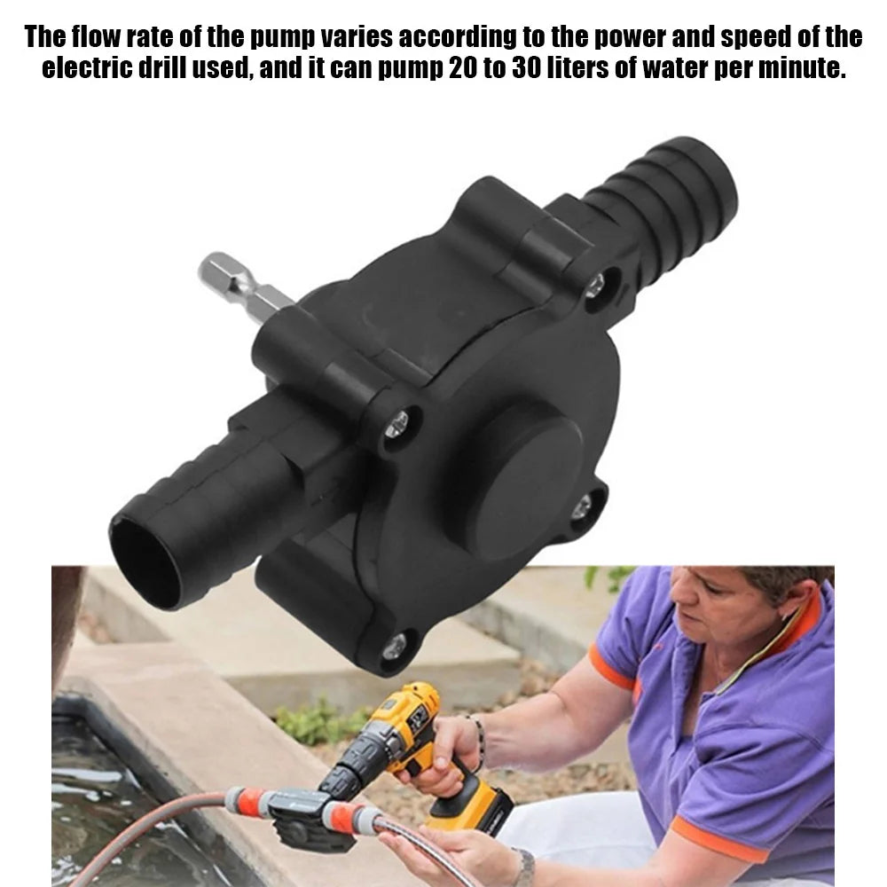 Electric Drill Pump Home Garden Outdoor Tool Portable Mini Hand Self-priming Liquid Transfer Pumps Diesel Oil Fluid Water Pump
