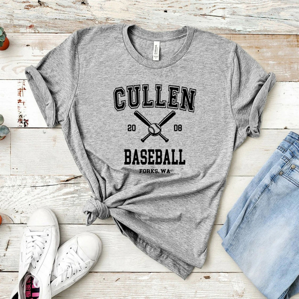 Twilight T Shirt Forks T-shirt Cullen Baseball Shirt Unisex Women Men Tshirts Graphic Tee Streetwear Women Top Crewneck Tshirts