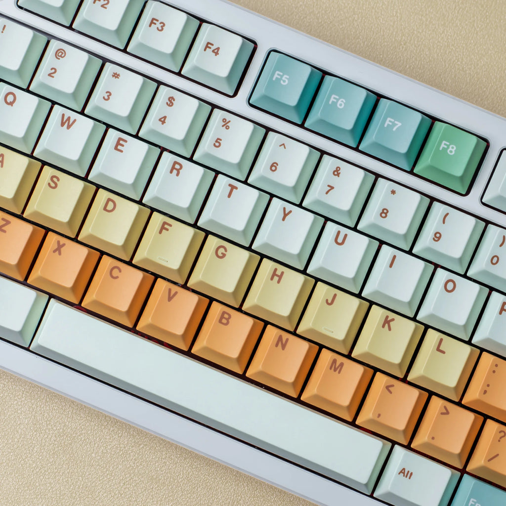 PBT Cherry Keycaps Candy House German Spanish French Korean Russian Keycap Dye Sub For Mechanical Keyboard Gaming RS6 V75X