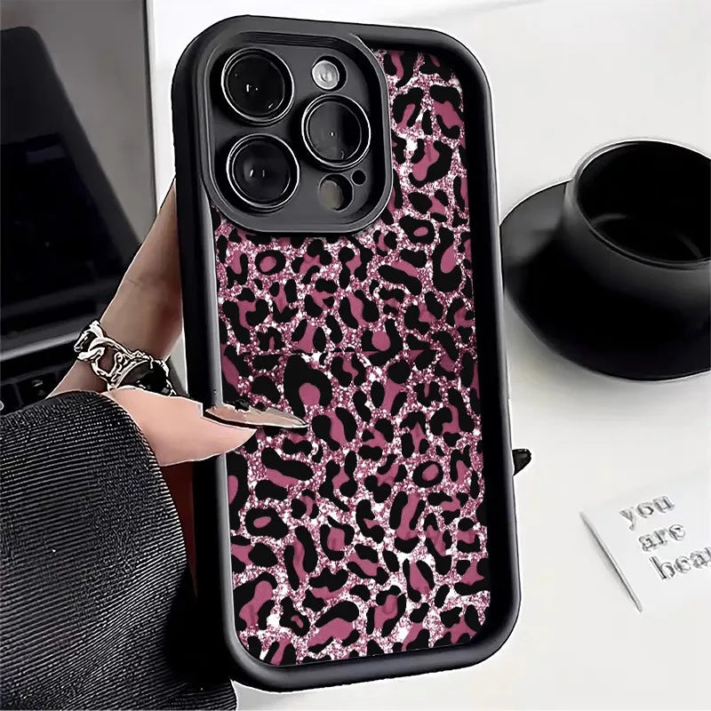 Pink Leopard Print Trendy Pattern Phone Case For iPhone 17 Pro Max XS X XR 17 Air 16 Plus 16E 15 14 13 12 11 7 8 SE 2020 Cover