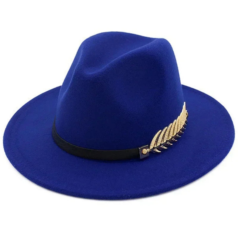 New Simple Fashion Formal Occasion Couples Woolen Hats Large Brimmed Jazz Hats Autumn And Winter Fashion British Vintage Top Hat