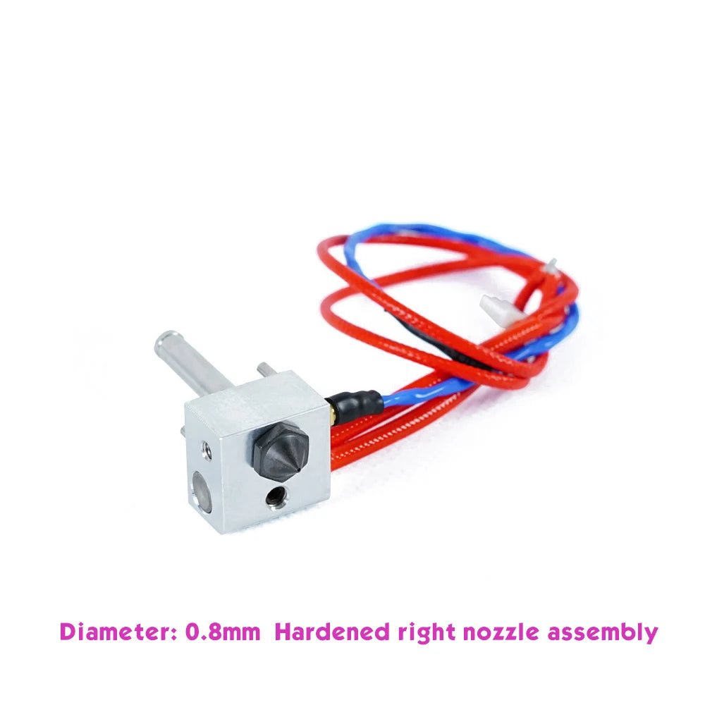 FLASHFORGE Nozzle Assembly with Heat Sink for Creator 3 Pro 0.4mm/0.6mm/0.8mm Hardened Hotend Assembly 3d Printer Parts