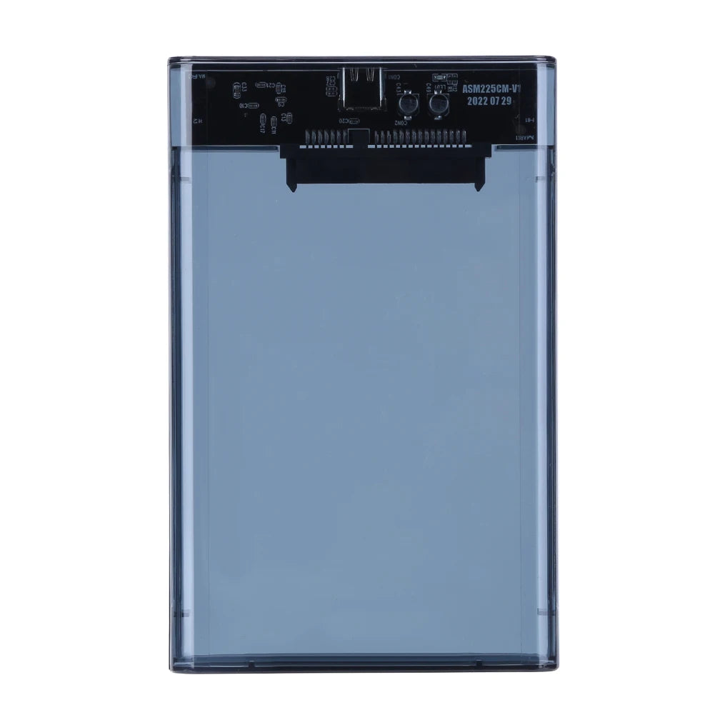 2.5 inch HDD Case SATA To USB3.1  External Hard Drive Case 5 Gbps  SSD Box USB3.0 To Type-C Transparent Black Hard Disk Box