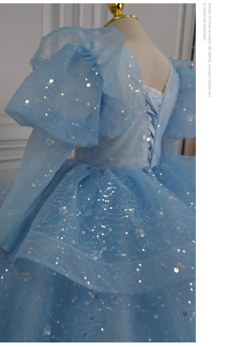 Children's Formal Dress Princess Dress High-end Birthday Girl Evening Dress Flower Girl Wedding Little Girl Piano Performance Dr