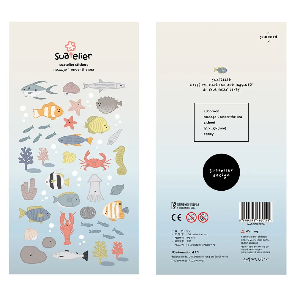 Korean Import Suatelier Brand Fresh Flower Food Cartoon Stickers Scrapbooking Diy Journal Stationery Sticker Deco Aesthetic Gift