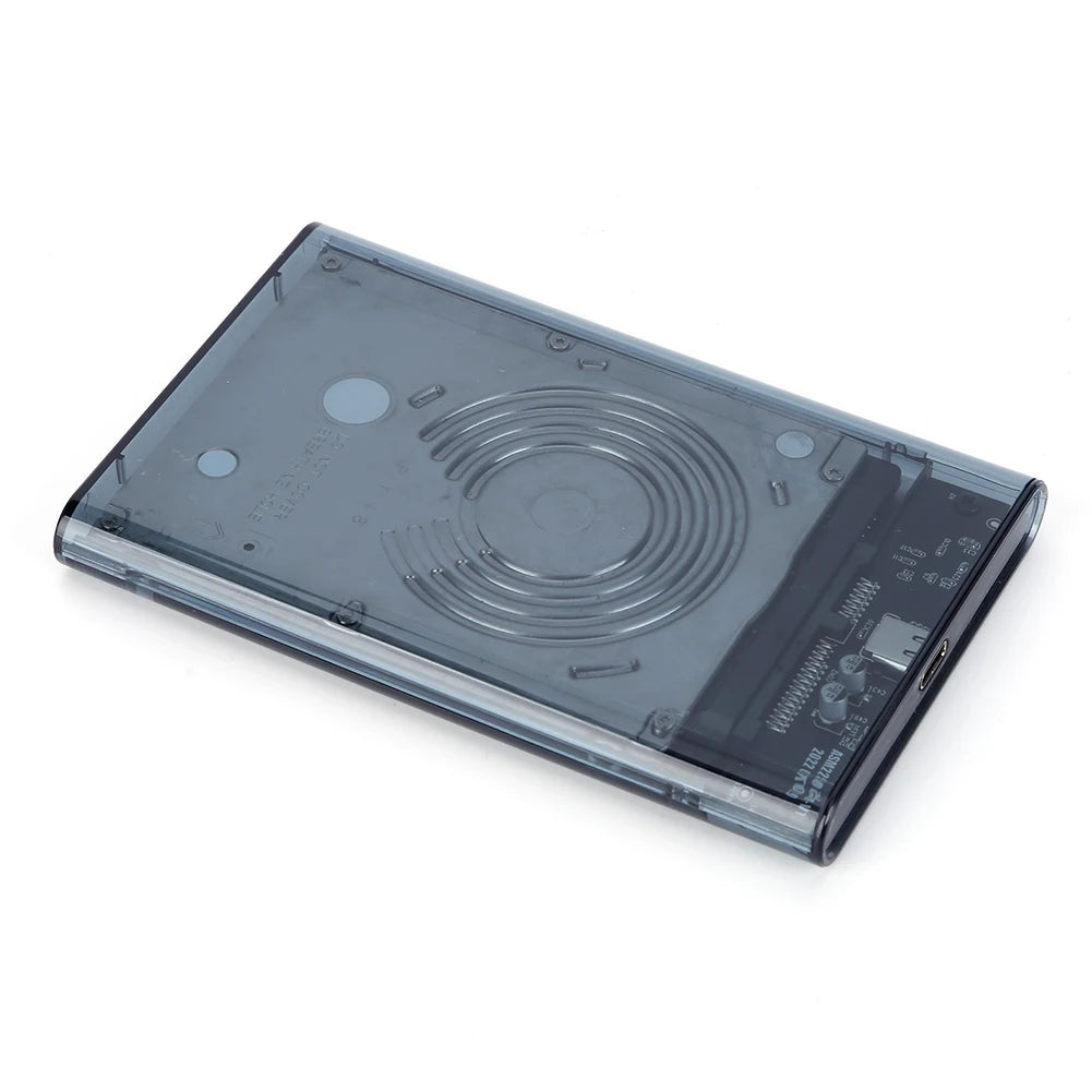 2.5 inch HDD Case SATA To USB3.1  External Hard Drive Case 5 Gbps  SSD Box USB3.0 To Type-C Transparent Black Hard Disk Box