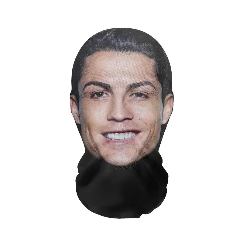 Kanye Mask 3D Printed Elastic Mesh Full Face Mask For Men Women Cosplay Headwear Hip Hop Fashion Balaclava Hood Hat Headgear