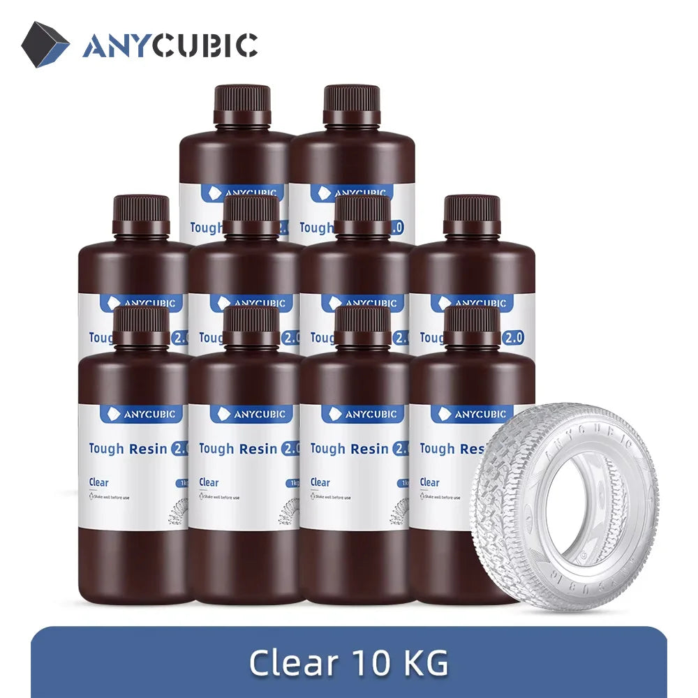 Anycubic Flexible Tough Resin 2.0 10KG LCD 3D Printing Material High Toughness 3D Printer UV Resin For Photon Mono X Photon S