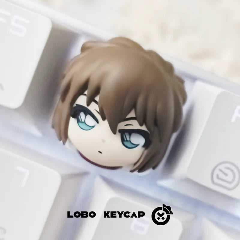 Detective Conan Anime Theme Keycaps 1pcs Conan Mouri Ran Anita Hailey Character Keycaps Personality Resin Mechanical Keycaps ESC