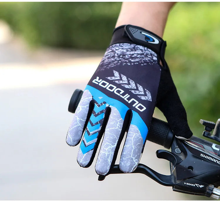 MTB Bike Bicycle Gloves Cycling Full Finger Glove Motorcycle Gloves Men Women Non-slip Sunscreen Breathable Touchscreen Outdoor