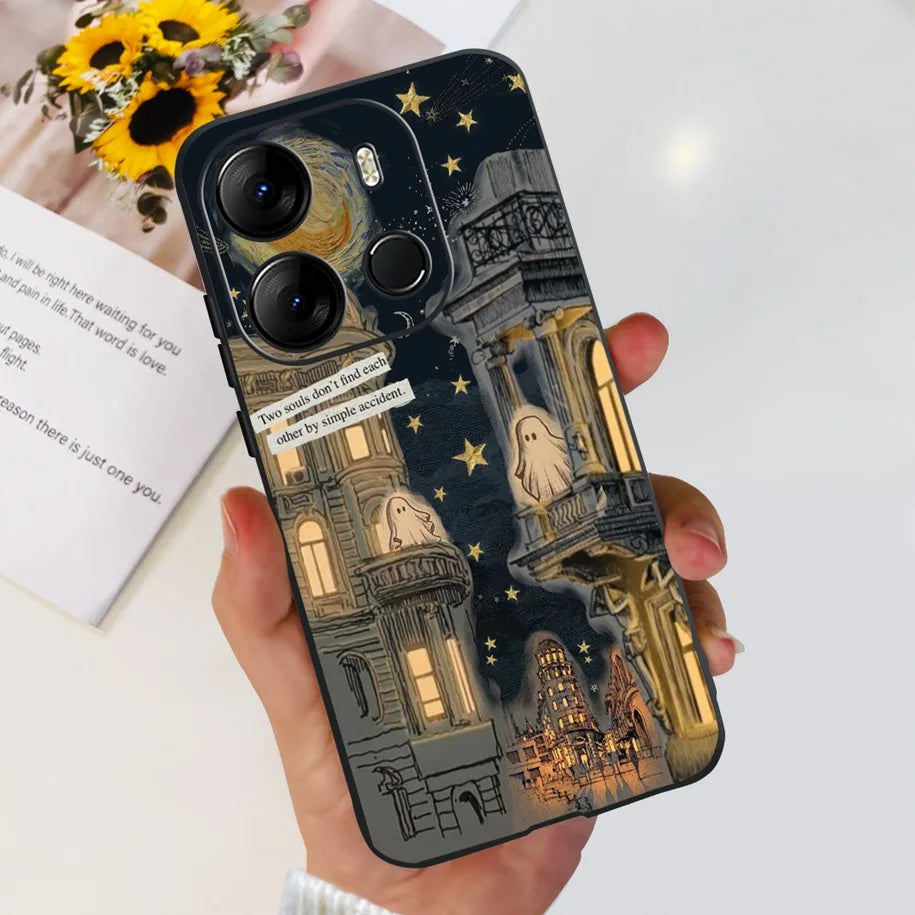 For Tecno Pop 7 Pro Pop7 Case Fashion Marble Soft Silicone Matte Coque For Tecno Spark Go 2023 Funda Pop7Pro BF6 BF7 BF7h Bumper