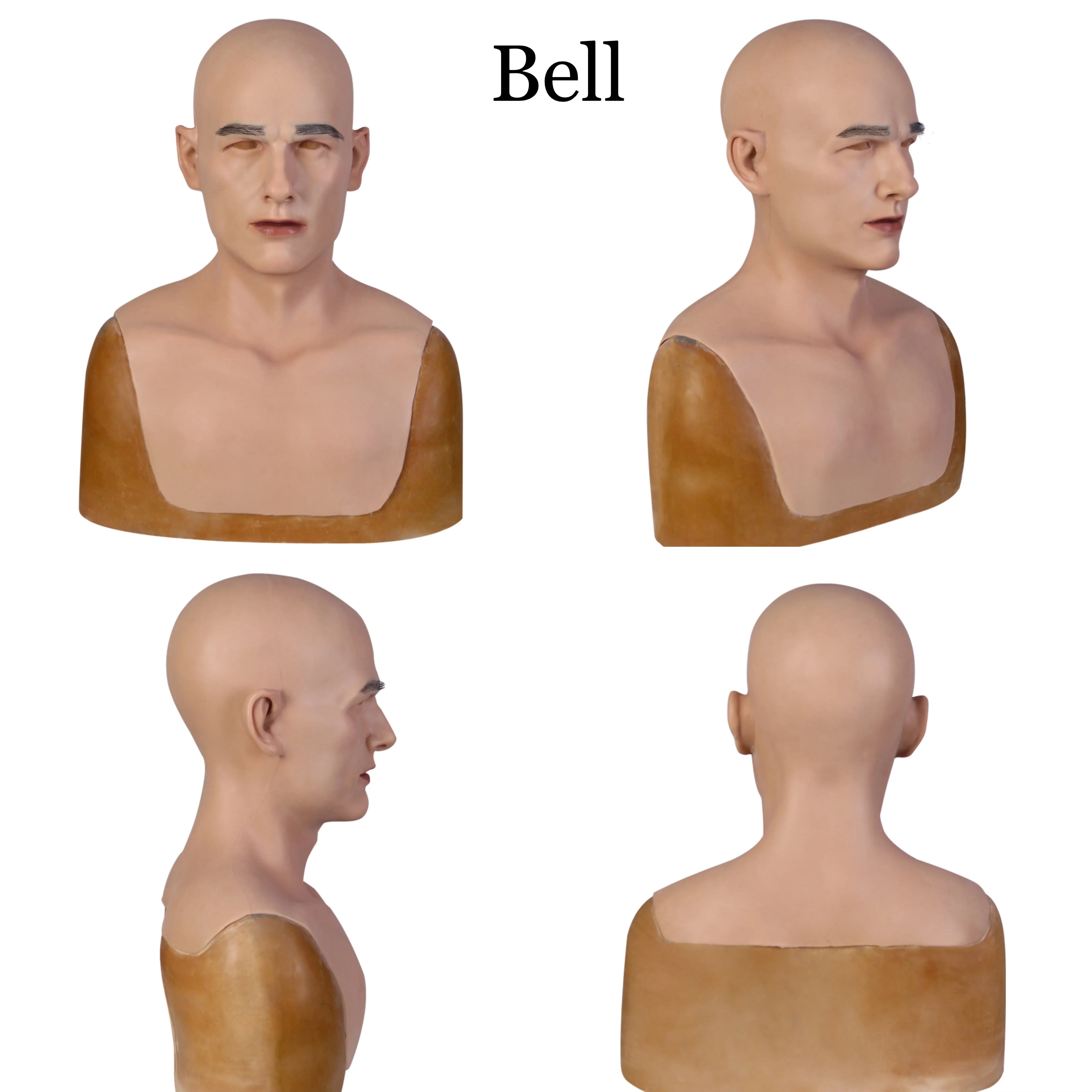 Realistic Crossdresser Male mask Full Head Face Mask for men Transgender Male Hood Headwea Drag Queen halloween Cosplay