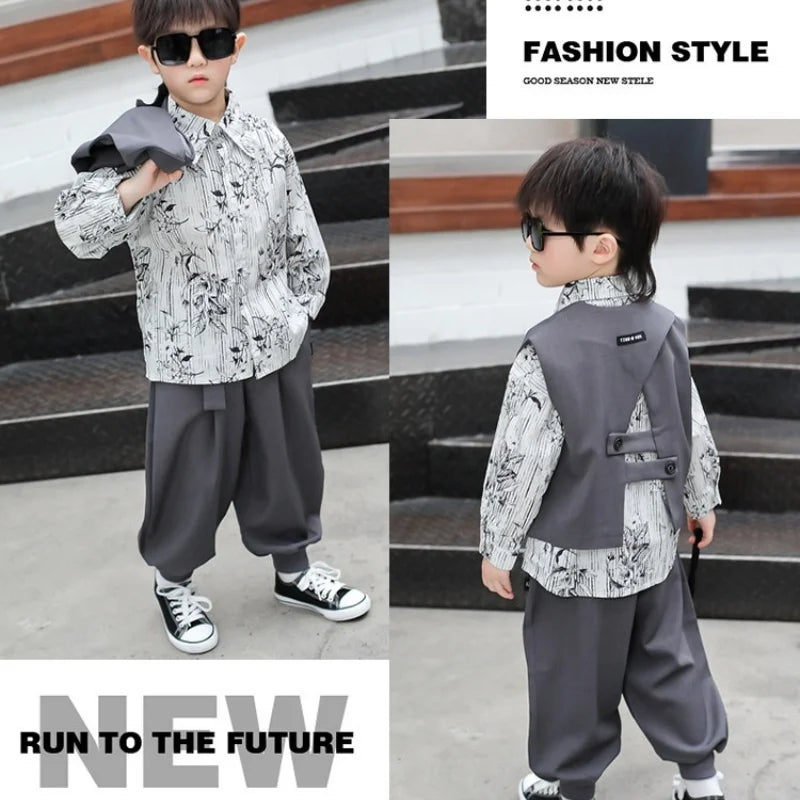 Boys 2026 Top + Pants Two-piece Set of Spring and Autumn New Products Children Children's Top and Bottom Clothes Set KidsOutfits