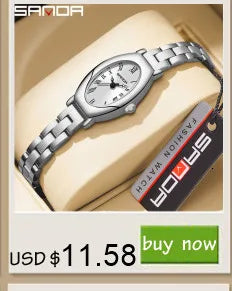 SANDA 1134 Women's Square Quartz Watch Black Fashion Crystal Waterproof Date Pointer Wristwatches for Ladies Watches Gift