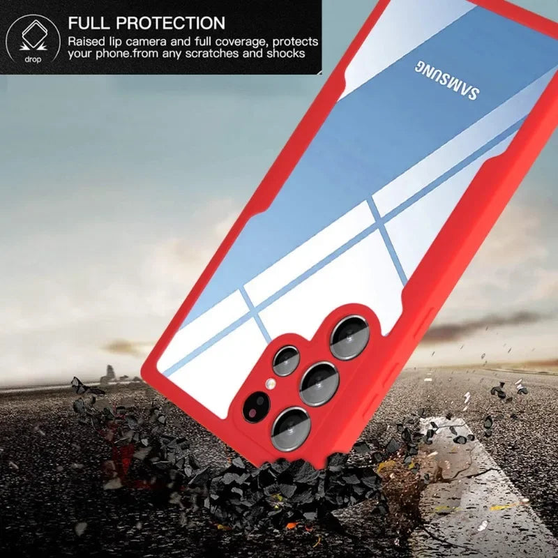 360 Clear Phone Case for Samsung Galaxy S24 S22 S25 Ultra Plus S23 FE A05S A54 A16 A06 A36 A56 A26 creen Full Protection Cover