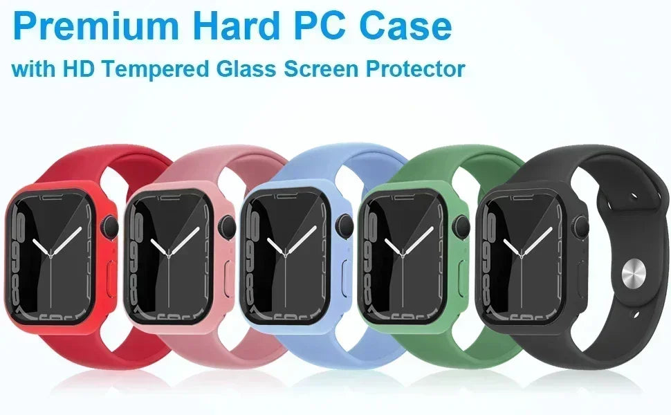 Tempered Glass+Cover For Apple Watch series 10 42mm 46mm Matte Hard PC bumper Screen Protector Case iWatch 10 42/46 Accessories