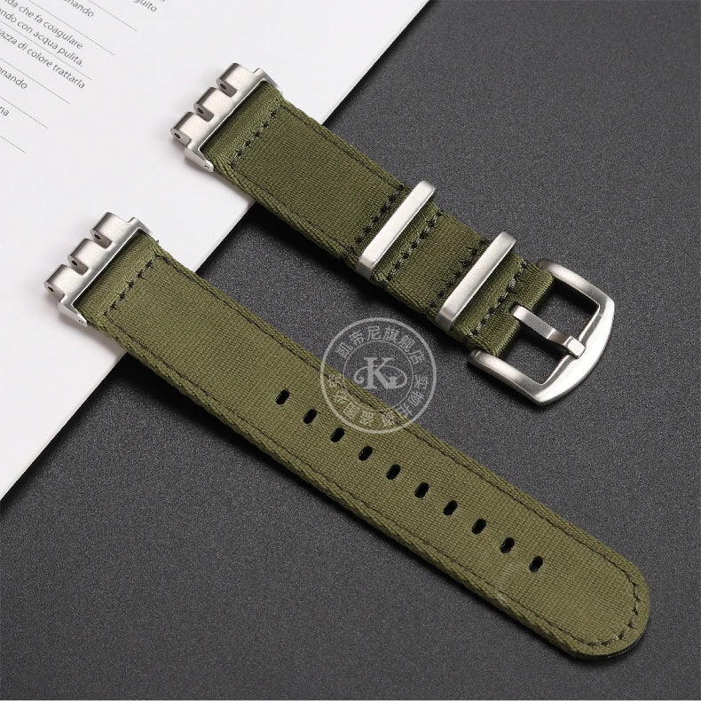 17mm 19mm 21mm Nylon WatchBand For SWATCH YVS420 YVS454 YVS451 YVS400 YVB404 Watch Strap Soft Canvas Watch Chain Men Women