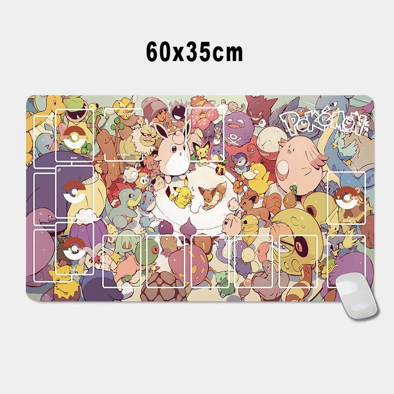 PTCG Pokemon Iono Rosa Eevee Snorlax Animation Characters Single Table Mat Battle Pad Classics Anime Collection Cards Toy Gift