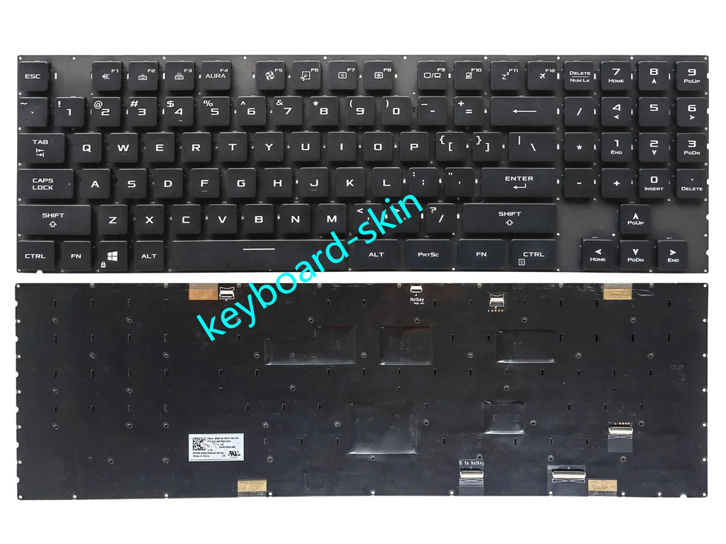 New US Backlit No-Palmrest Keyboard For ASUS ROG G17 G733Q G733QS G733QR G733QSA G733Z G733ZW G733ZX G733P G733PZ G733C G733CX