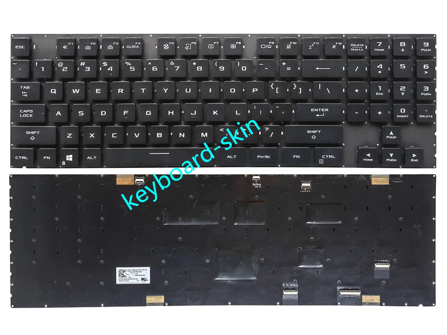 New US Backlit No-Palmrest Keyboard For ASUS ROG G17 G733Q G733QS G733QR G733QSA G733Z G733ZW G733ZX G733P G733PZ G733C G733CX