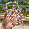 Pumpkin Autumn Leaves Magsafe Magnetic Phone Case For iPhone 17 Air 16e 16 Pro Max 15 14 Plus 13 12 Mini Transparent Back Cover