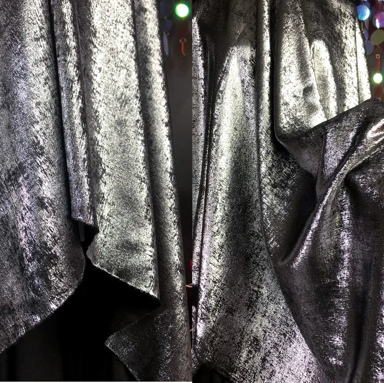 Soft Bronzing Velvet Fabric By The Meter for Dress Costumes Decoration Diy Sewing Designer Cloth Comfortable Glossy Black Blue