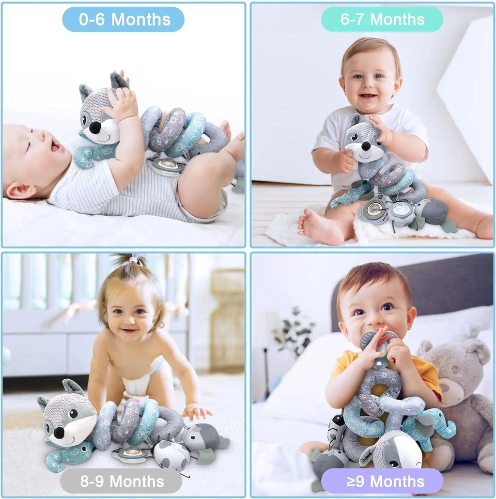 Car Seat Toys for Babies 0-6 Months Boys Girls Newborn Toys Stroller Toy Carseat Toys Hanging Toys Music Rattle Baby Toys