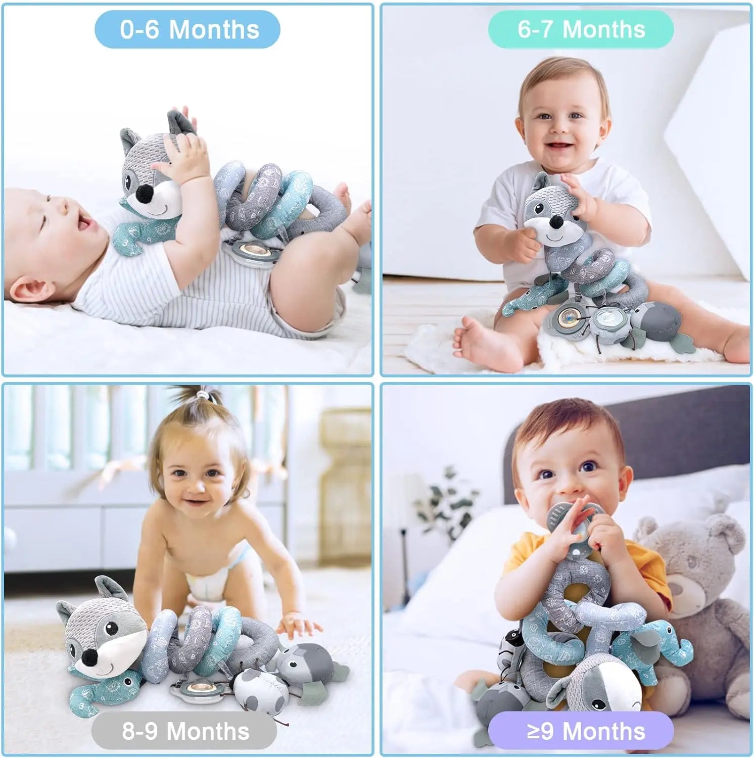 Car Seat Toys for Babies 0-6 Months Boys Girls Newborn Toys Stroller Toy Carseat Toys Hanging Toys Music Rattle Baby Toys